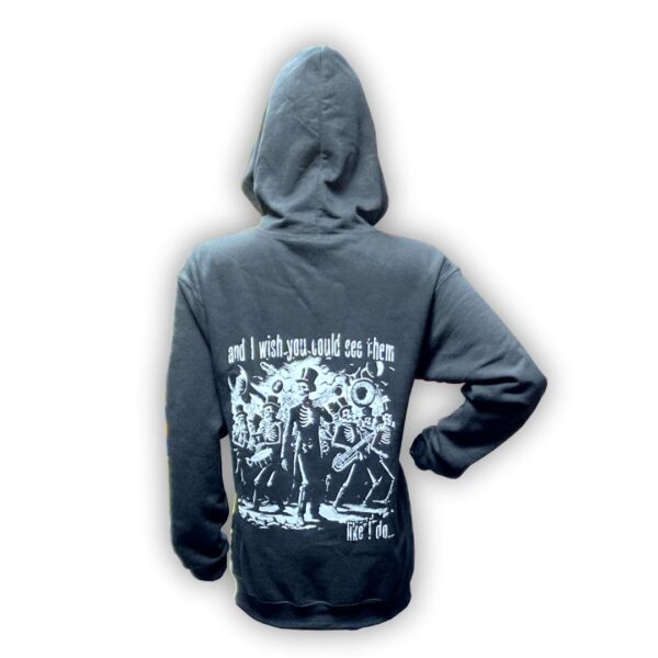 Come See My Dead Person Skeletal Circus Hoodie - Image 3